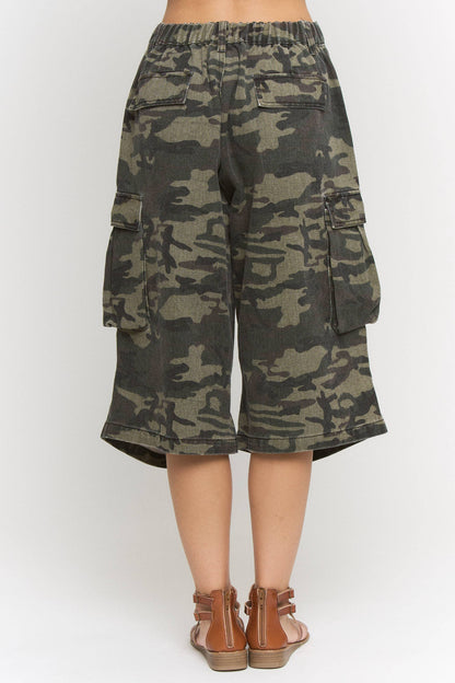 JADE BY JANE - PLUS SIZE CAMO CARGO MIDI PANTS