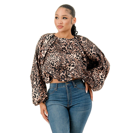 CURVY LEOPARD LUXE CROP TOP