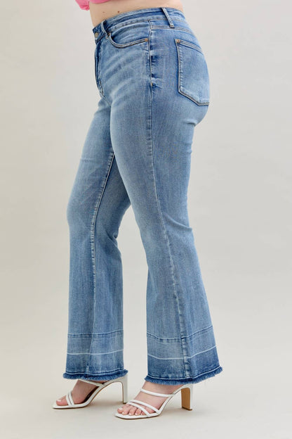 Judy Blue Jeans - HW "Tummy Control " w/ Release Hem Flare
