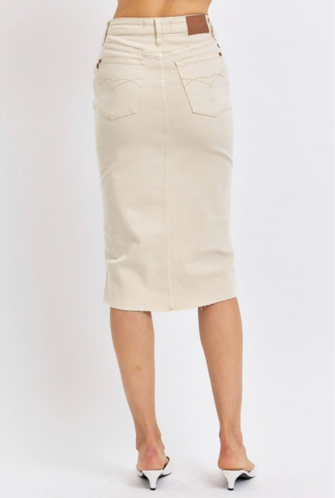 Judy Blue Bone High Waist Denim Skirt