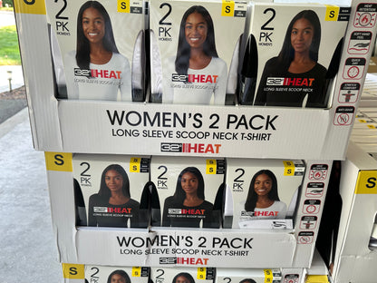 Case of 30 32Heat 2pk Scoop Neck Top
