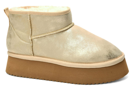 Corkys Room Service Booties- Gold Metallic