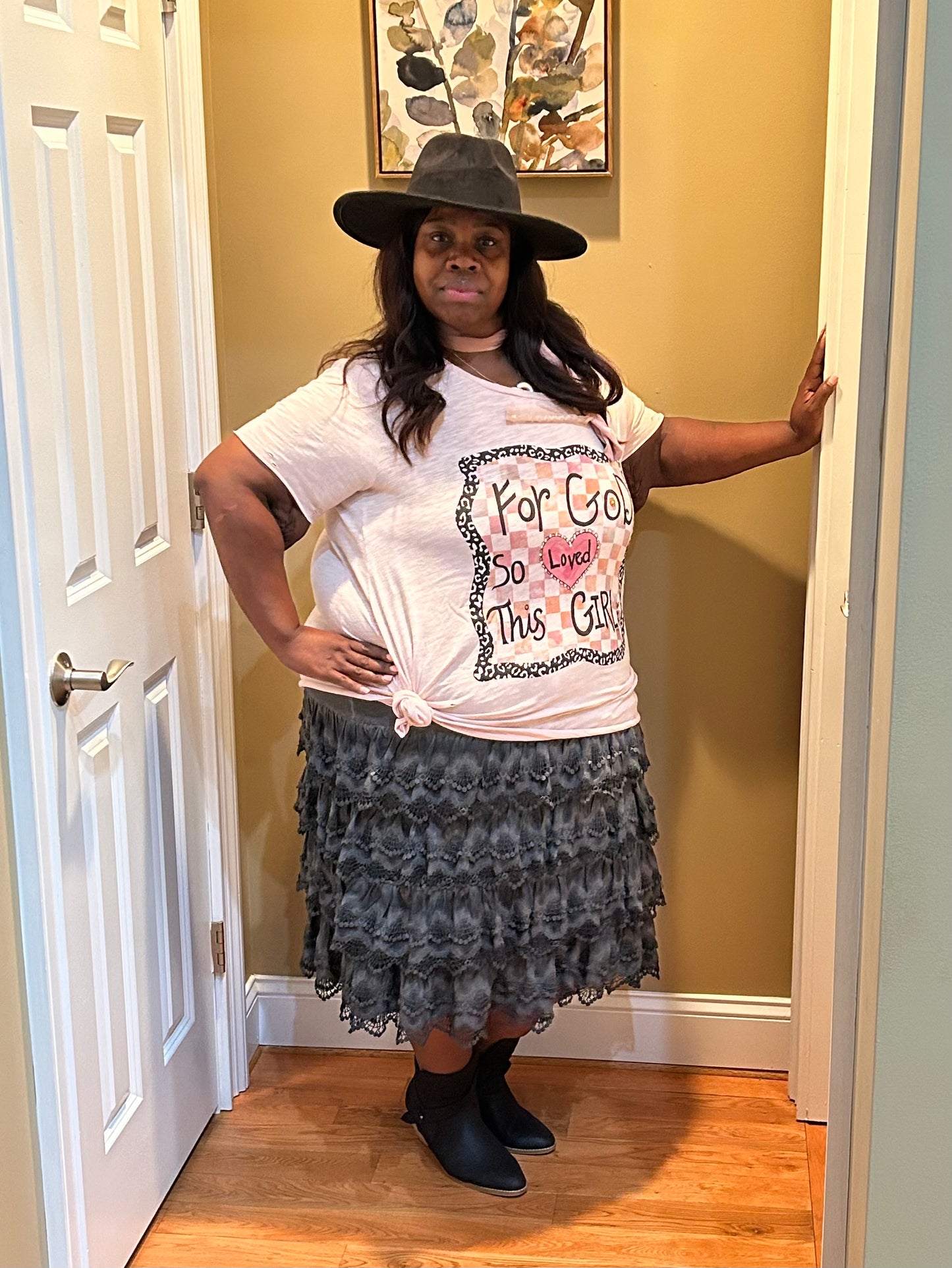 A Rare Bird - For God So Loved This Girl Pink Tee