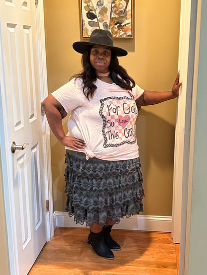 A Rare Bird - For God So Loved This Girl Pink Tee