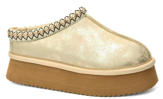 Corkys Pillow Talk Booties- Gold Metallic