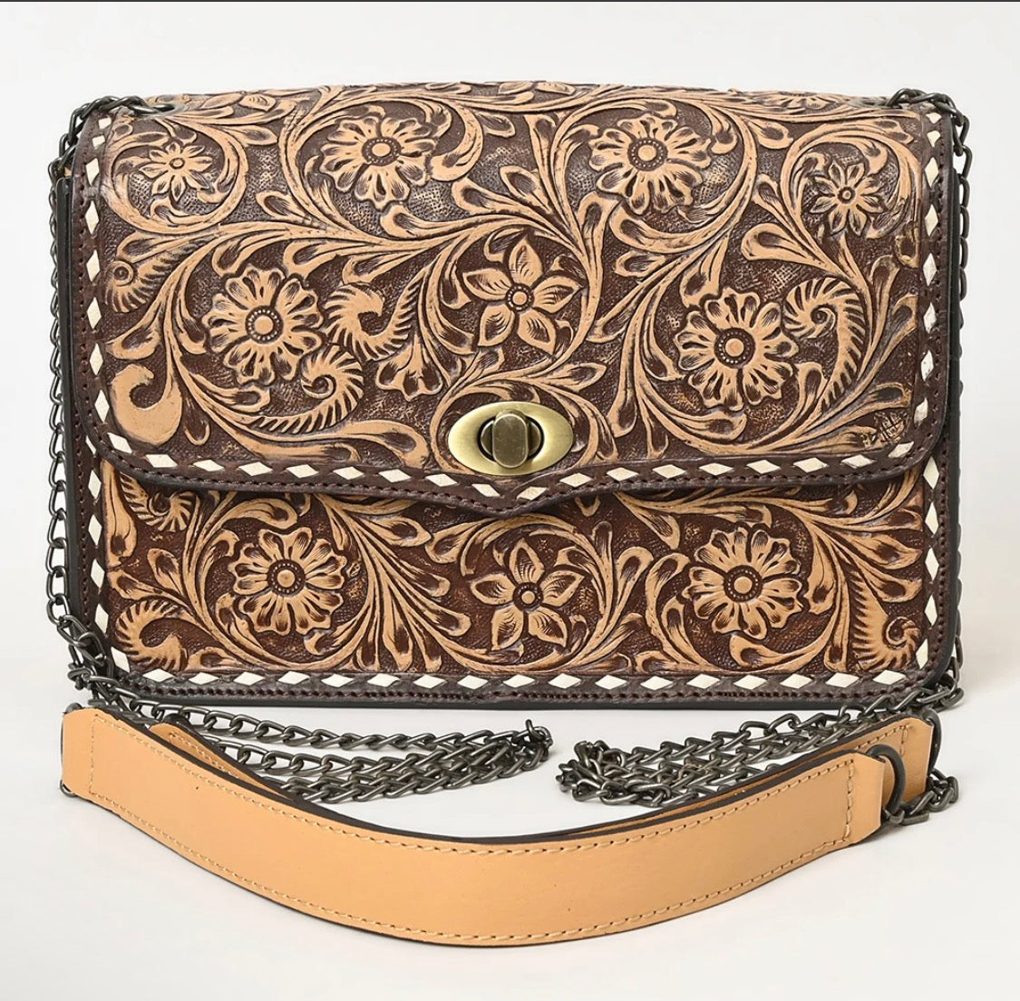 American Darling Small Crossbody Beautifully Hand Tooled Genuine Leather Women Bag Western Handbag Purse