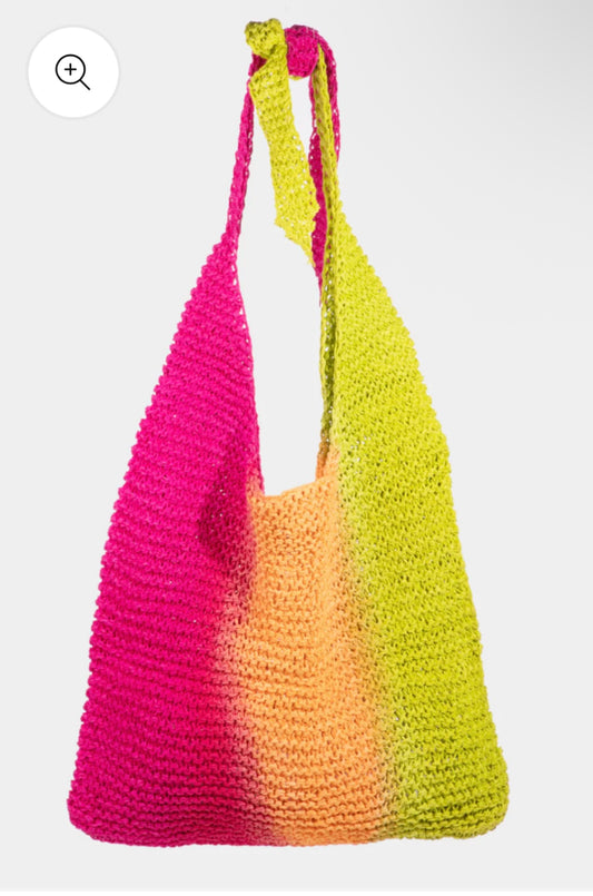 UO NWOT Monaco Tie-Dye Raffia Hobo Bag
