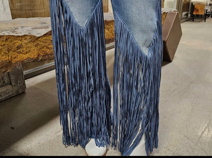 Fringed Snap Jeans By A Rare Bird
