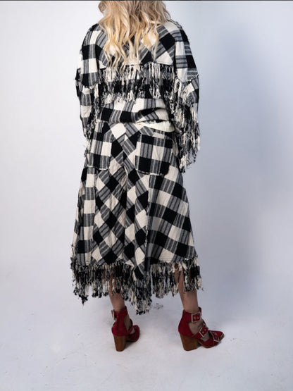 Frayed Checkered Jort’s By Oli & Hali