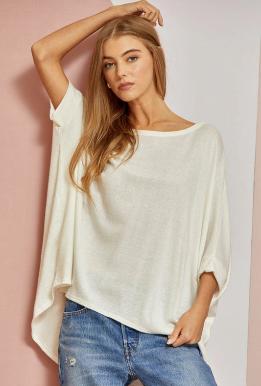 The Curvy Ivory Boatneck Sweater