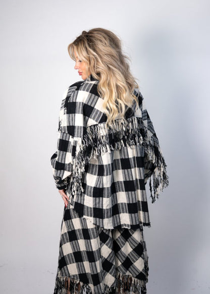 Frayed Checkered Top By Oli & Hali