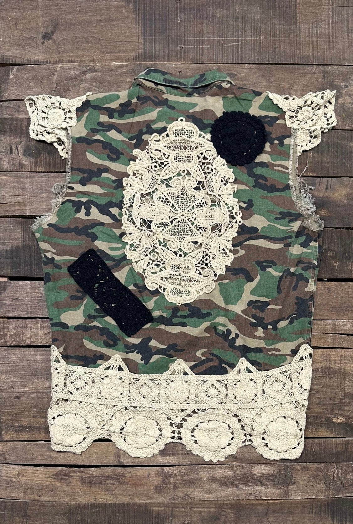 House of Jaded Gypsy Hidden Meadows Vest - Camo