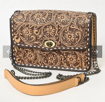 American Darling Small Crossbody Beautifully Hand Tooled Genuine Leather Women Bag Western Handbag Purse