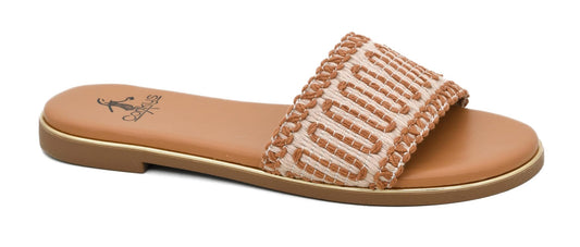 Here For Good Time Tan Flat
