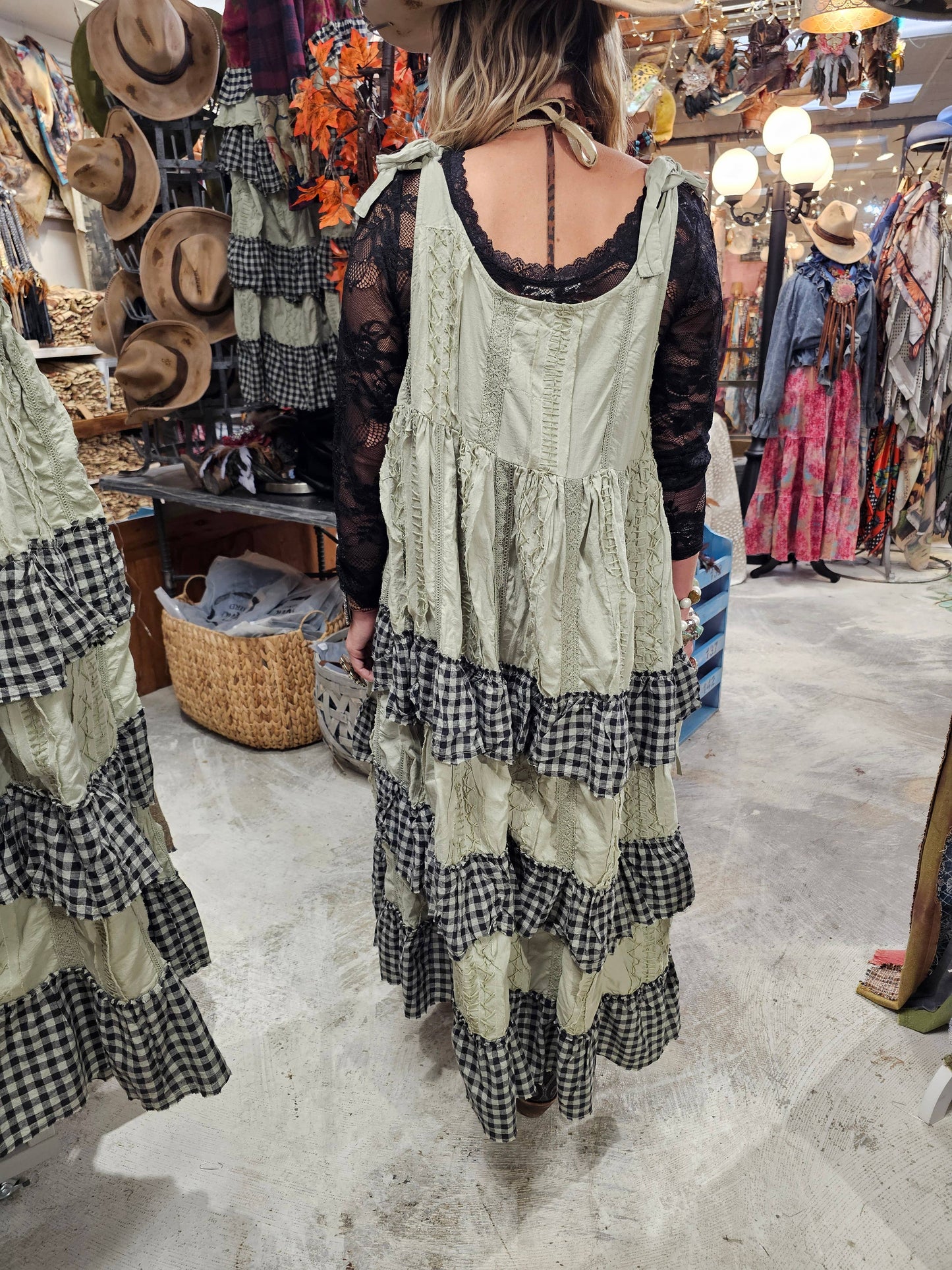 A Rare Bird Shop - Hand Stitched Check Dress
