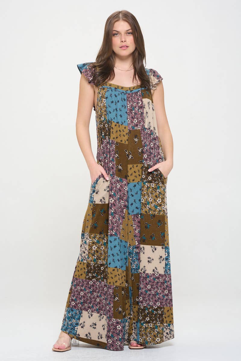 JADE BY JANE - RUFFLE KNIT MAXI JUMPSUIT