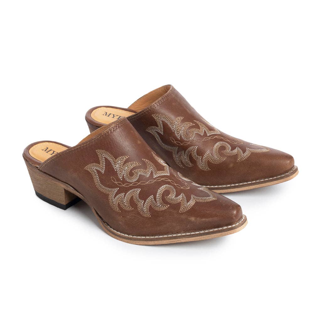 Myra Bag - Ximena Ranch Mules in Chocolate Brown