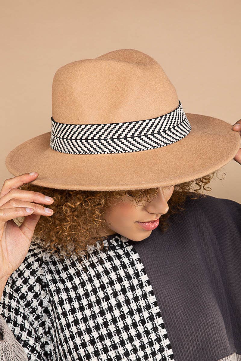 POL Double Diagonal Line Fedora