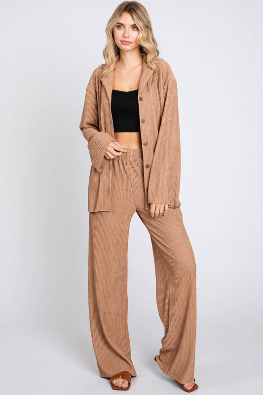 GeeGee Plus Rib Knit Pants- (Web)