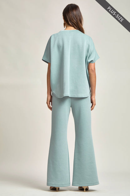 Dear Scarlett -Poncho Top + Bell Bottom Modal Set