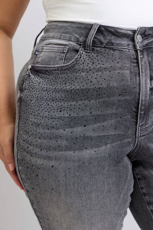 Judy Blue Jeans - HW Rhinestone Straight