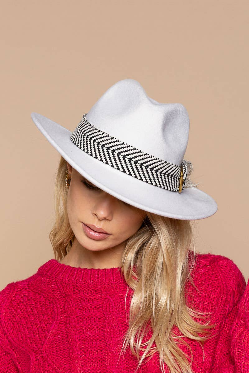 POL Double Diagonal Line Fedora