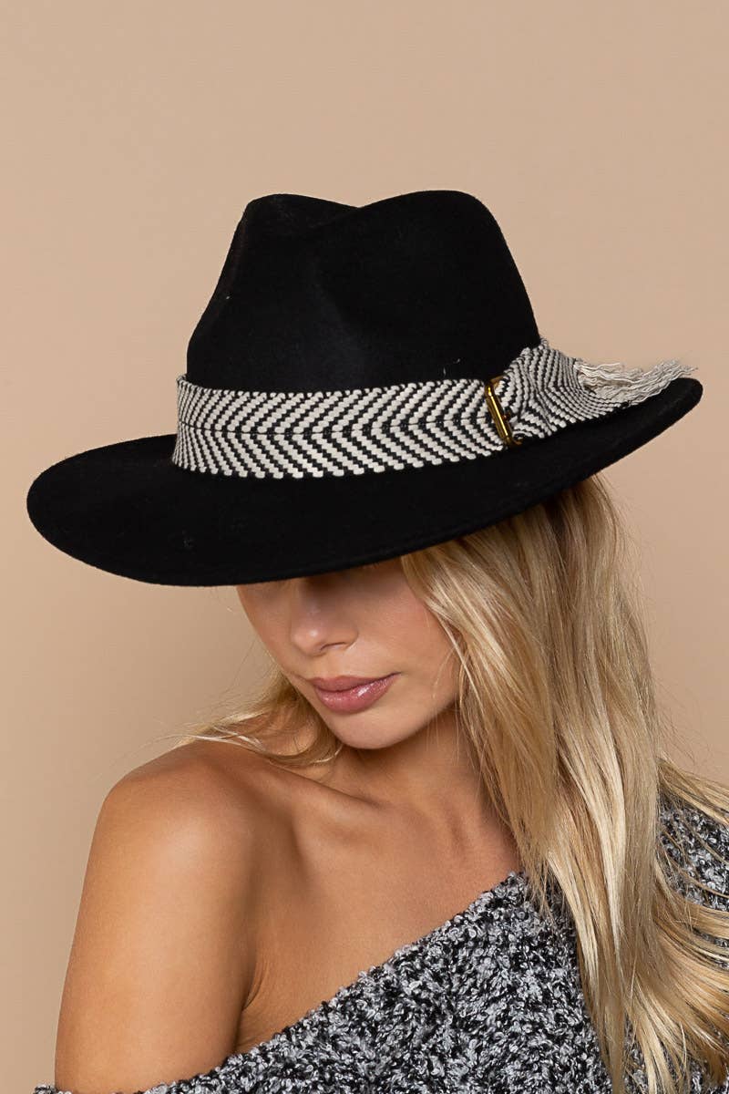 POL Double Diagonal Line Fedora