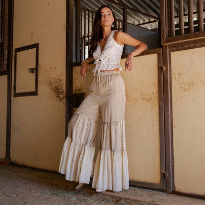Young Threads - Runway-Ready Knit & Woven Pants with Prints & Relaxed Drape