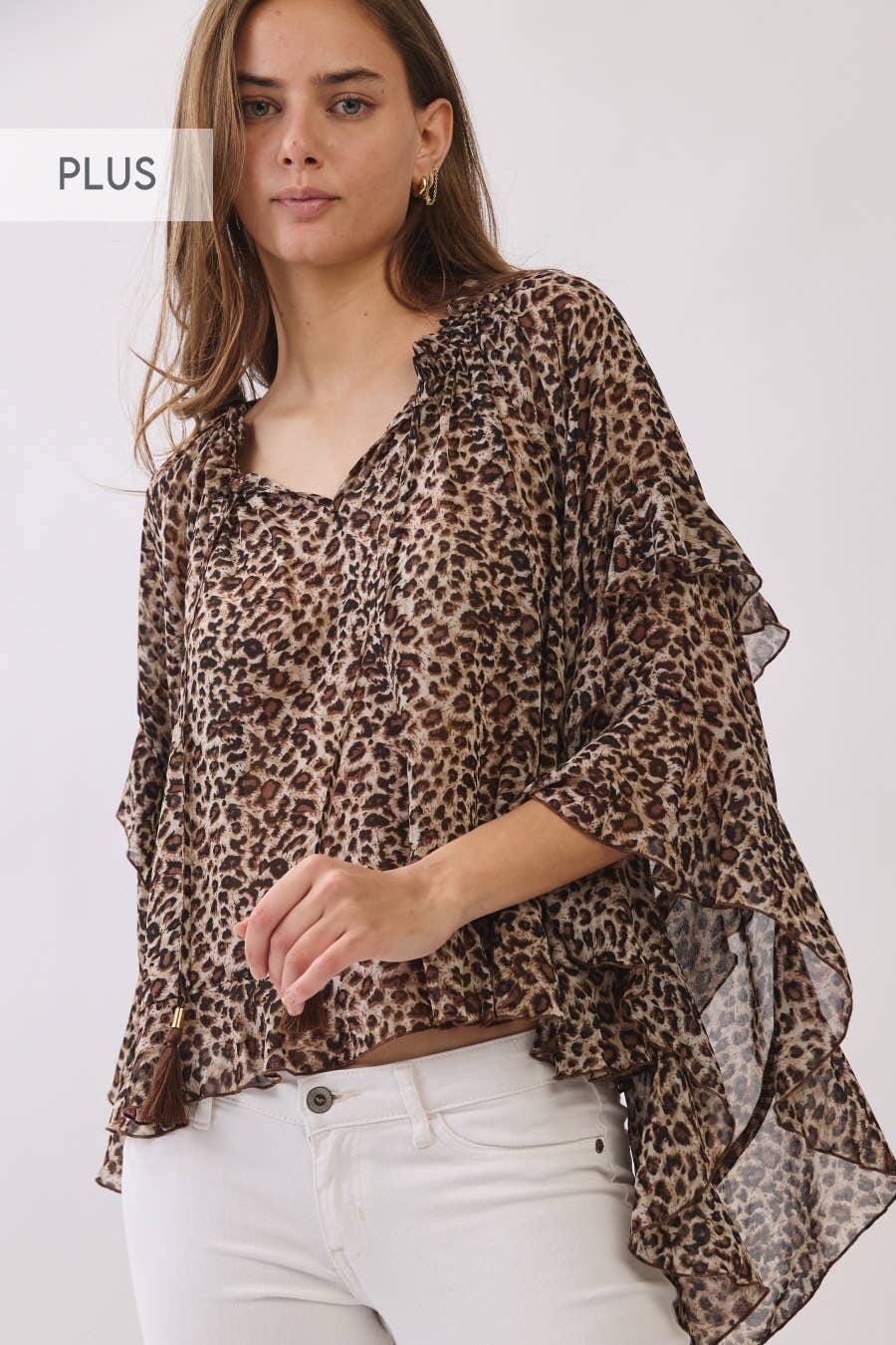 Oddi - Leopard Printed Chiffon Blouse