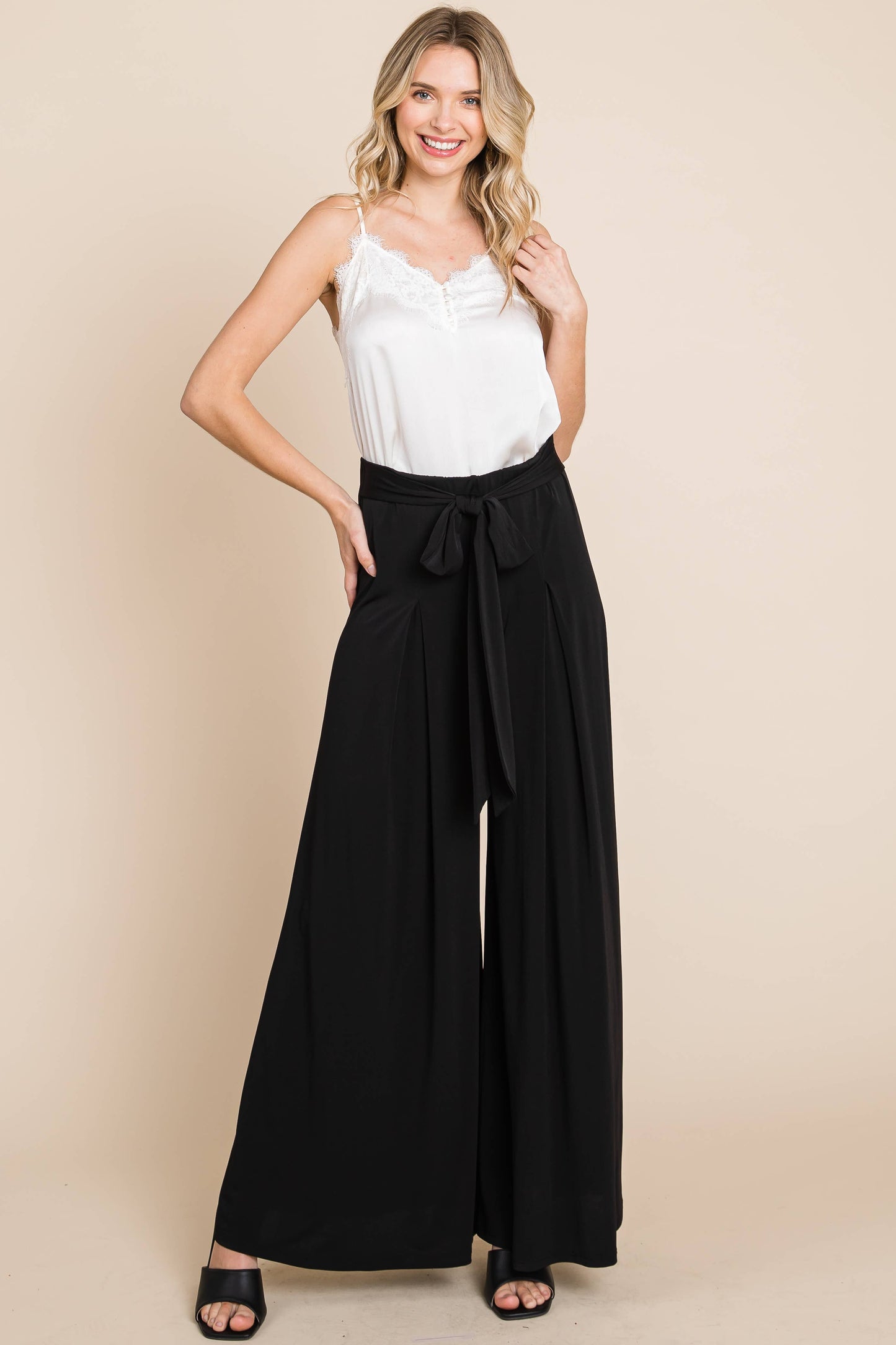 Emerald High Waisted Palazzo Pants