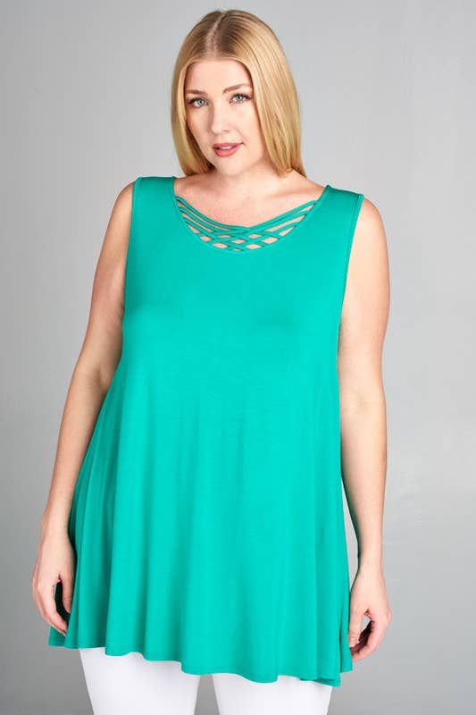 Kelly Green Jersey Tunic Top