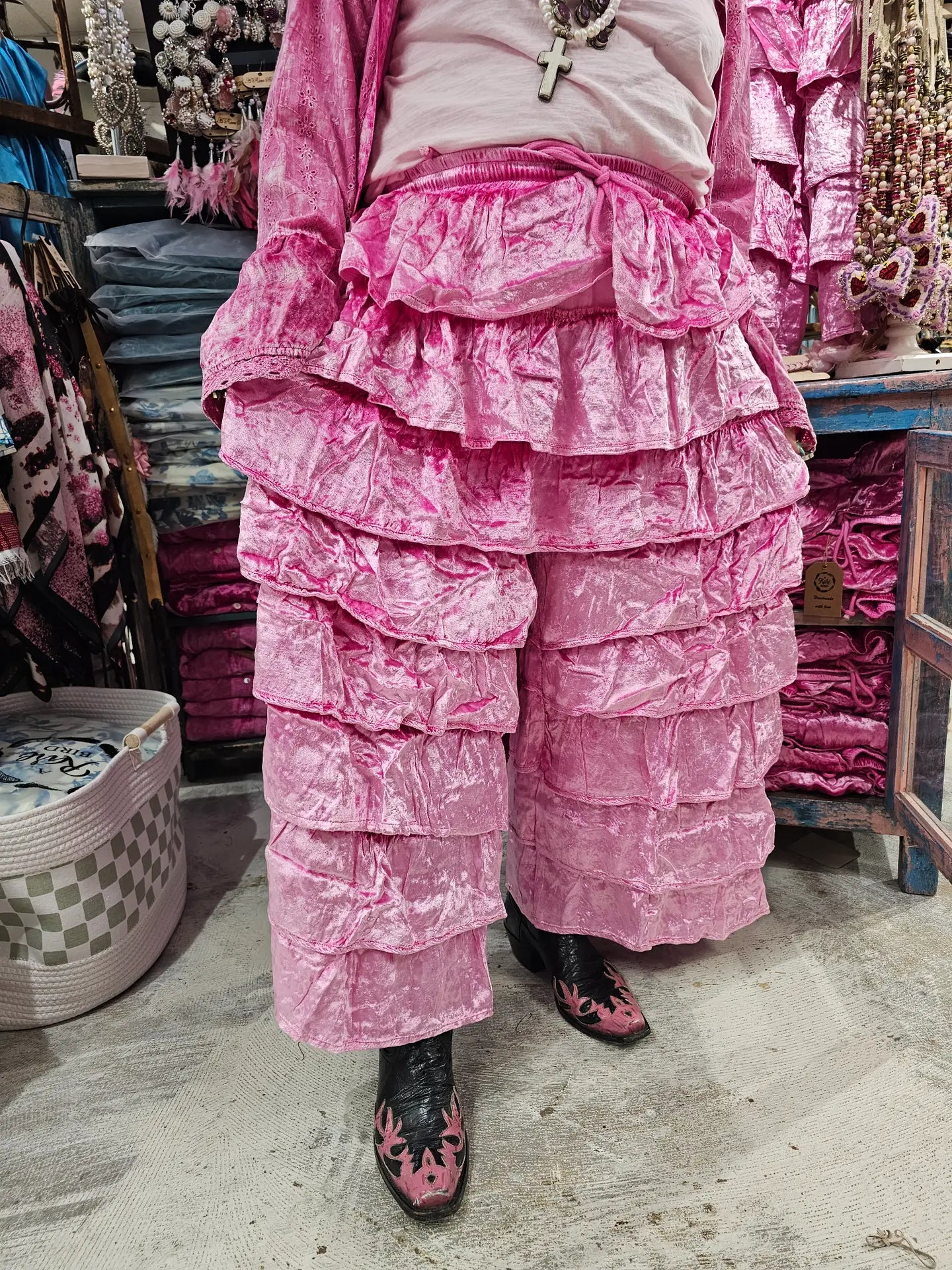 Magenta Ruffle Pant Set by A Rare Bird