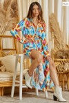 The Curvy Aztec Button Maxi Dress/Duster