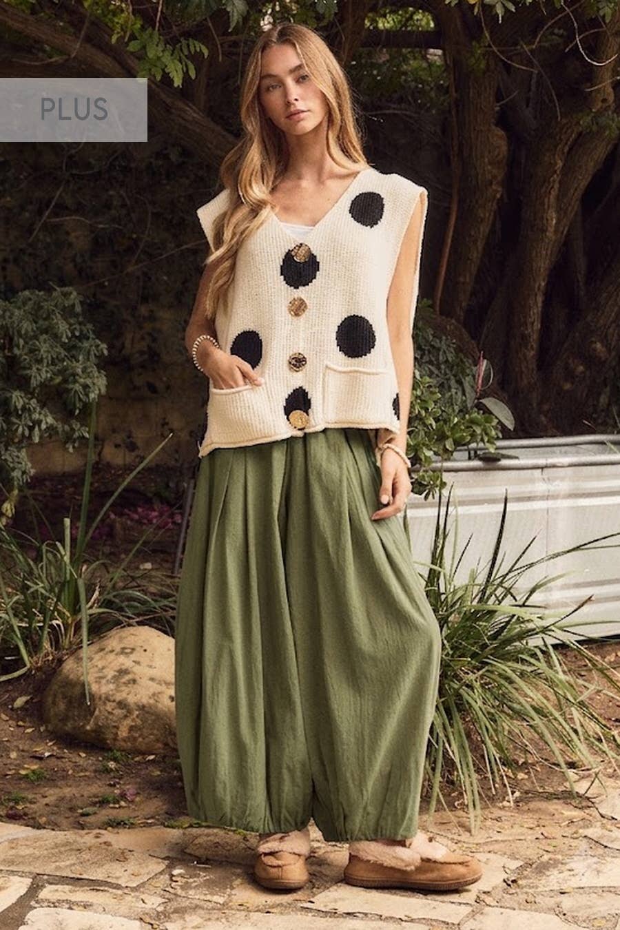 Oddi - Washed Balloon Cotton Pants