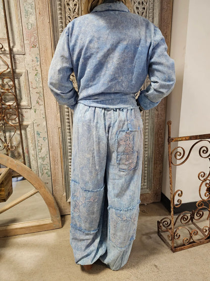 Blue Cross Stitch Genie Pant By A Rare Bird
