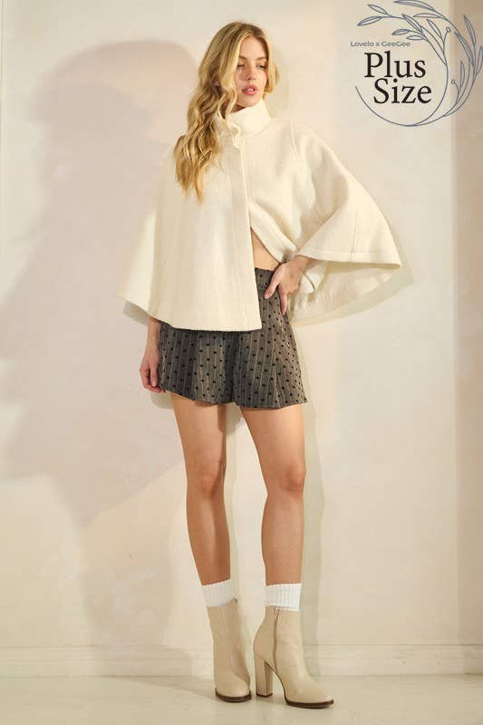 Black Short Cape Coat