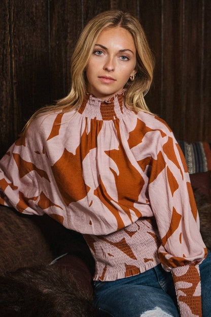 Oddi - Abstract Printed Batwing Blouse
