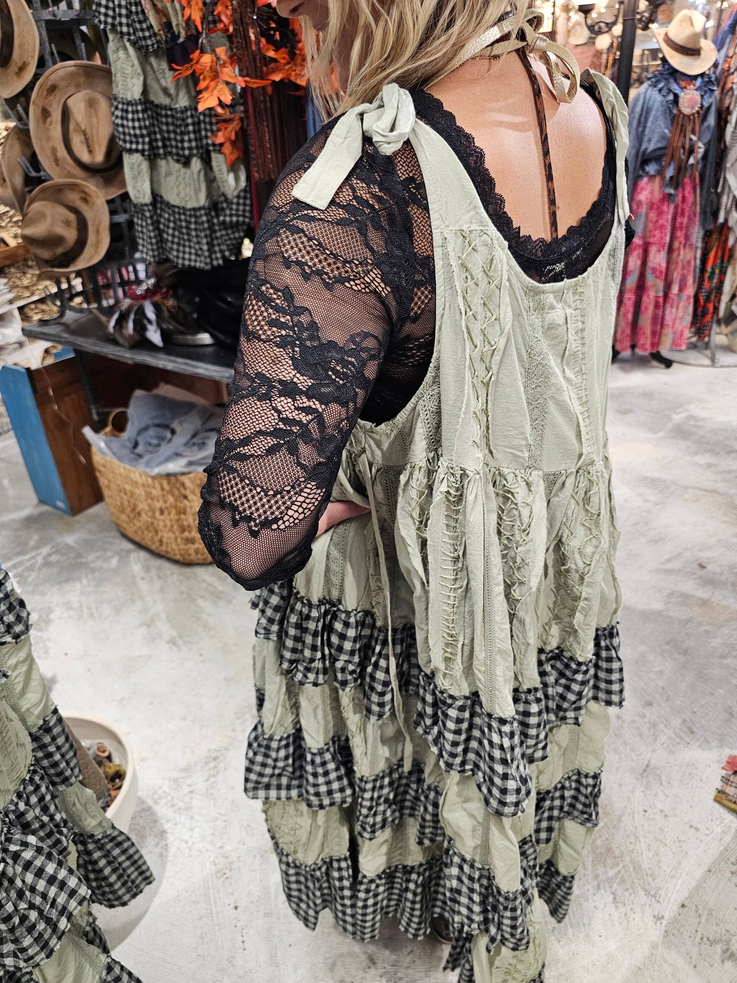 A Rare Bird Shop - Hand Stitched Check Dress