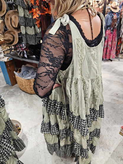 A Rare Bird Shop - Hand Stitched Check Dress