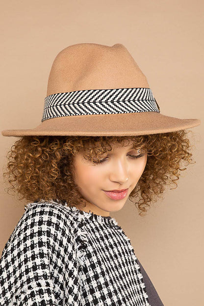 POL Double Diagonal Line Fedora