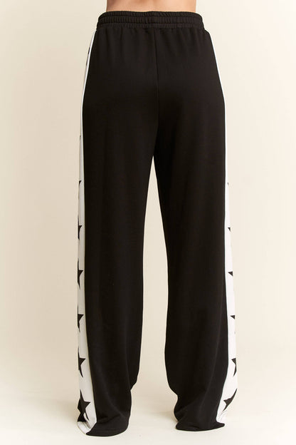 JADE BY JANE -STAR STRIPED SWEATPANTS