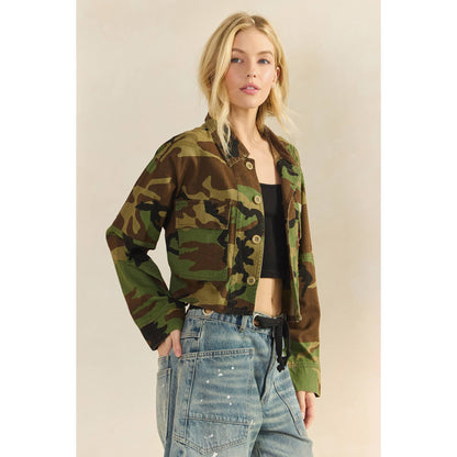 Veveret - Camo Sequins Contrast Jacket