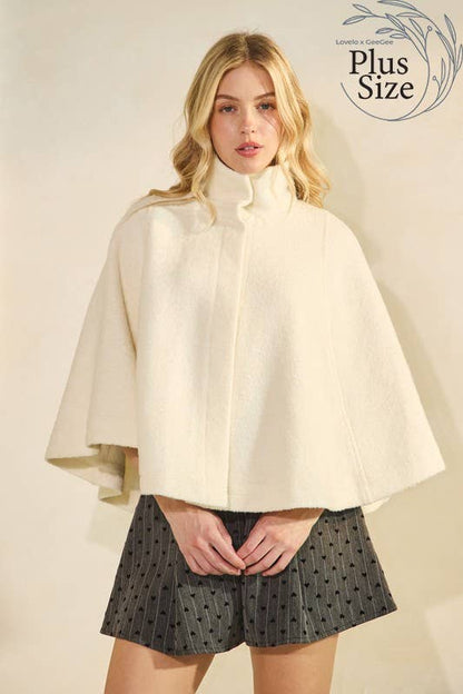 Black Short Cape Coat