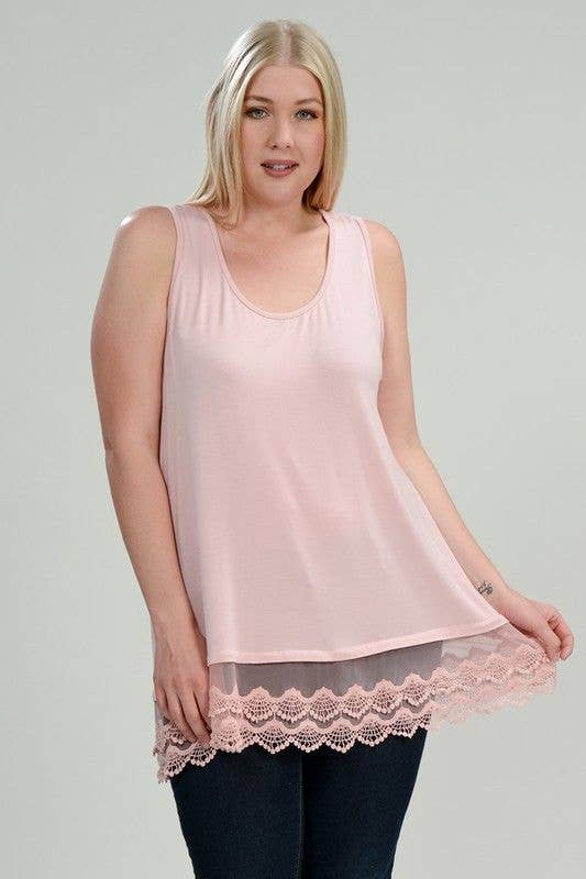 Apple Green Lace Extender Tunic Top