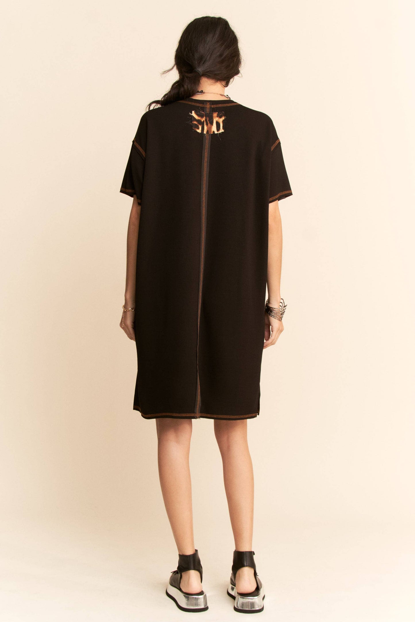 Davi & Dani - ANIMAL PEACE SYMBOL SHORT SLEEVE KNIT DRESS*SALE*