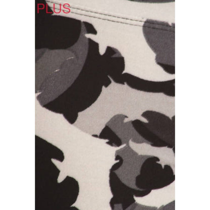 Leggings Depot - Plus Size 5" Band Buttery Soft High Waist Print Leggings